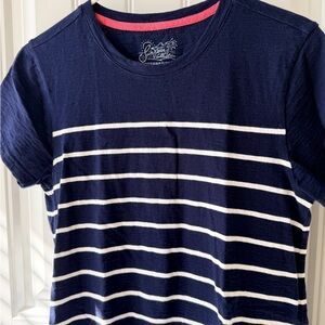 Southern Tide Navy and White Striped Tee Dress